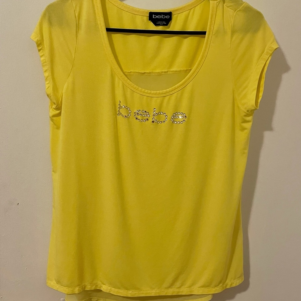 Bebe Rhinestone Logo Top - Picture 2 of 4